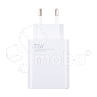 Сетевое зарядное устройство USB для Xiaomi Turbo Charger (33W, QC3.0, кабель Type-C с чипом IC) Белый