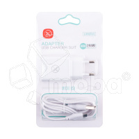 Сетевое зарядное устройство USB XO L99 (12W, кабель MicroUSB) Белый