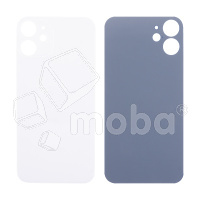 Задняя крышка для iPhone 12 mini (A2399) Белый (стекло, монолит, широкий вырез под камеру, логотип) - Премиум
