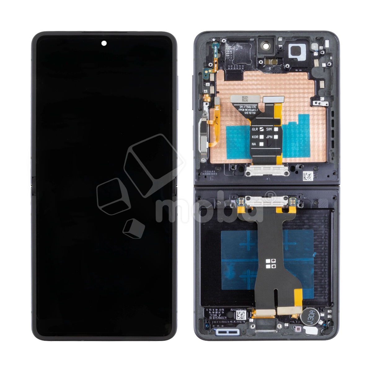 Дисплей для Samsung Galaxy Z Flip7 (F766B) модуль внутренний 6.9" Черный - Сервисный Оригинал