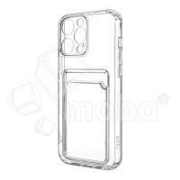 Чехол-накладка для iPhone 12 Pro Max (с защитой камеры, карманом для карт, прозрачный)