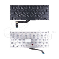 Клавиатура для ноутбука MacBook Pro 15" A1398 (2012-2015, прямой Enter RU) Черный