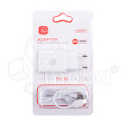 Сетевое зарядное устройство USB XO L99 (12W, кабель Type-C) Белый