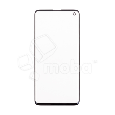 Стекло для переклейки Samsung Galaxy S10 (G973F) в сборе с OCA пленкой Черный - OR (Mitsubishi)