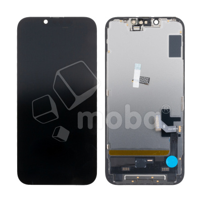 Дисплей для iPhone 16e (A3408/A3409/A3410/A3212) в сборе с тачскрином Черный - (Soft OLED, Full HD) (площадка под IC)