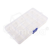 Органайзер для хранения мелочей с ячейками (прозрачный, 15 ячеек)